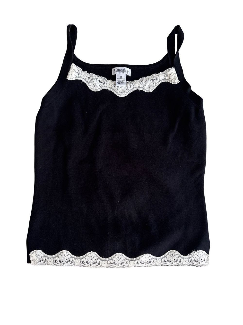 Hampshire Black Lace-Trim Camisole